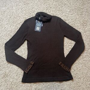 Goldbergh Mira Sweater Base Layer Dark Brown NWT size Large